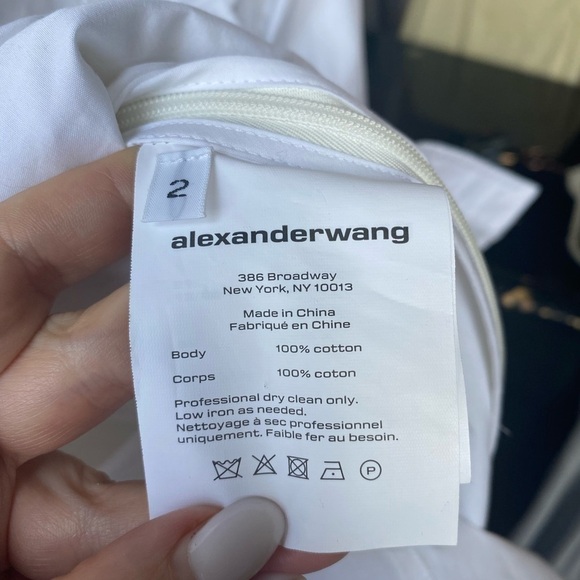 NWT Alexander wang poplin dress with knot placket - Picture 5 of 13
